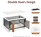 Storage Bins with Lids - 8.4Gal Folding Stackable Toy Containers for Organizing, Storage Box with Door, Collapsible Plastic Storage Bins for Closet Organizer